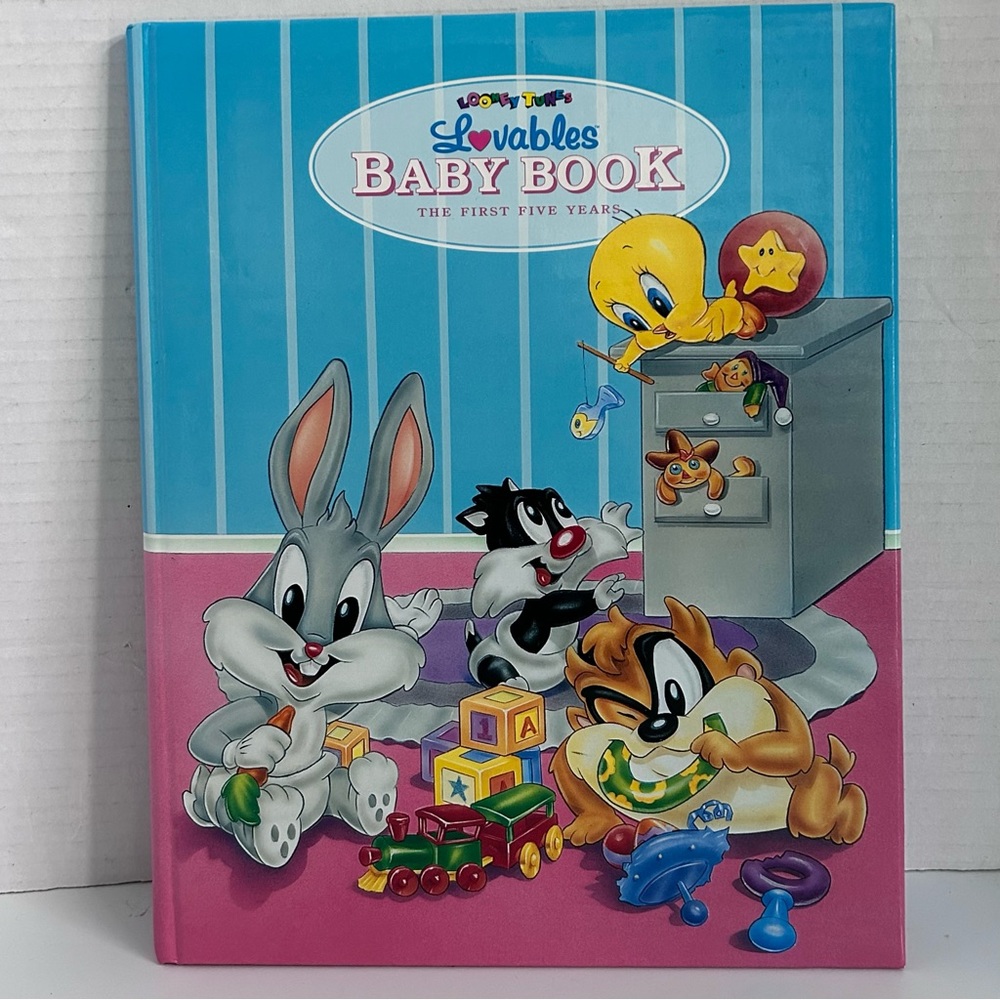 Lovables Looney Tunes Baby Book 1995 Bugs Daffy Birthday Holiday First 5 Years